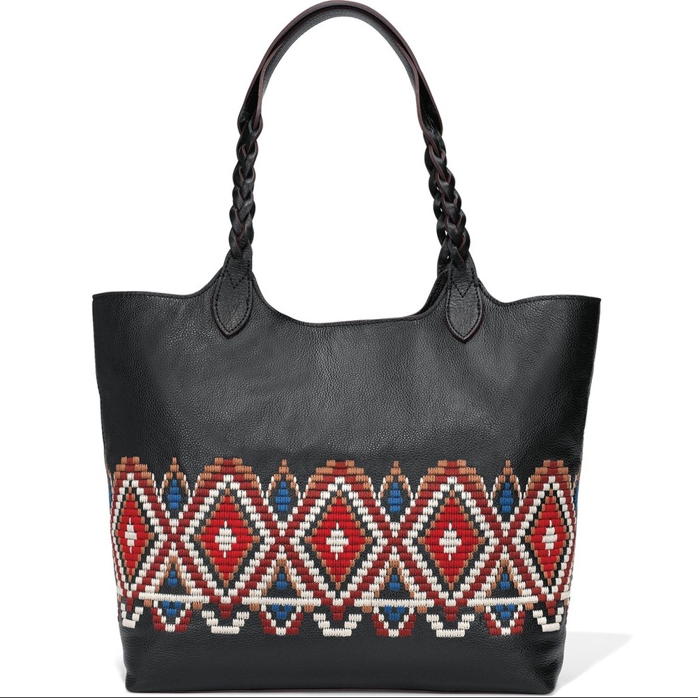Brighton Masai Soft Tote Black, Multicolored